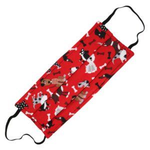 Dogs on Red Adult Cloth Face Mask