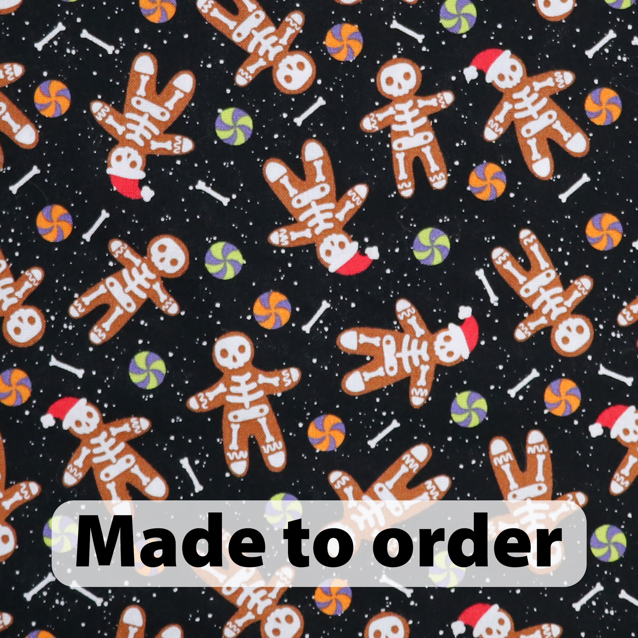 Gingerbread Skeletons Collar - made to order