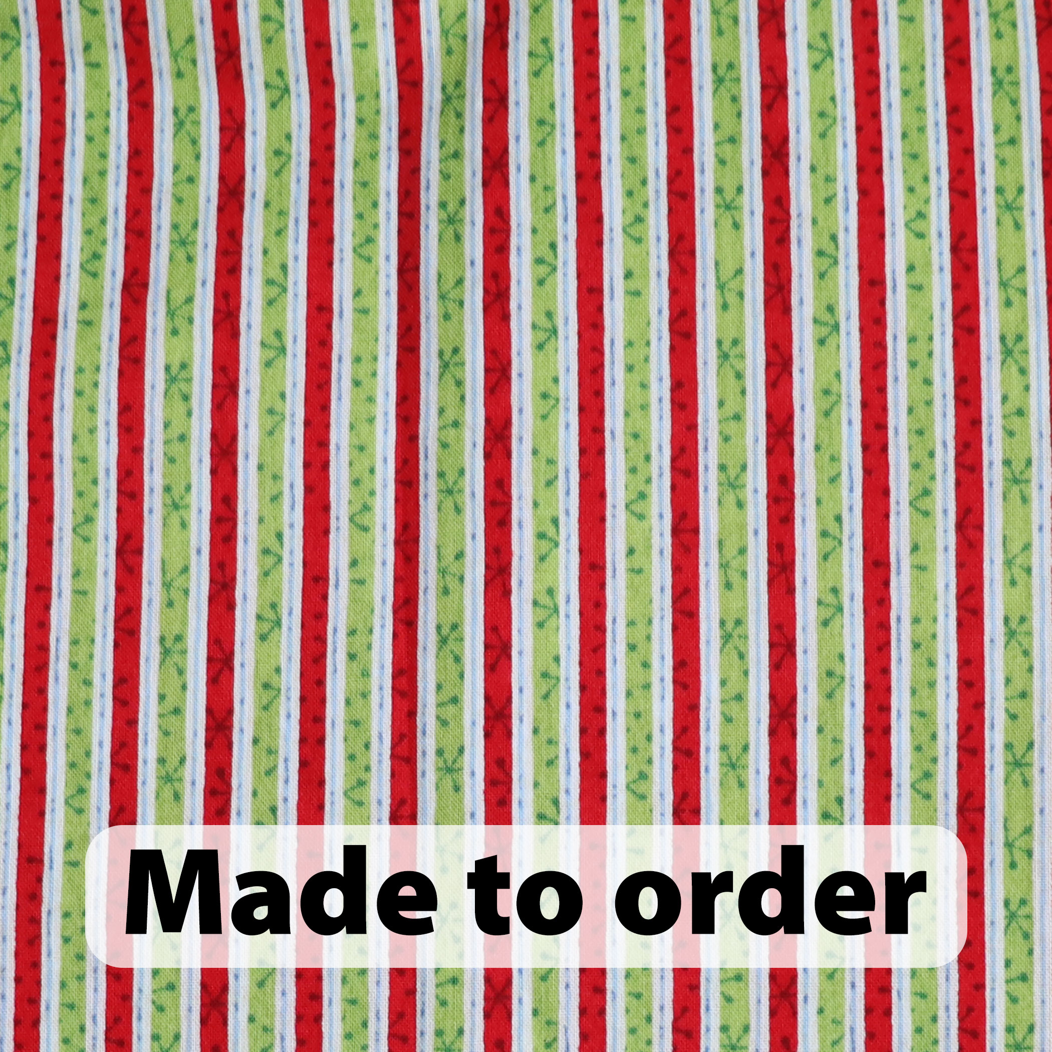 Green & Red Stripes with Snowflakes Collar - made to order