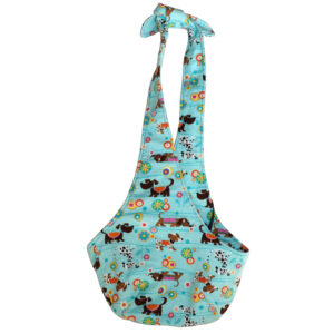 Dogs on Teal Pet Sling Carrier