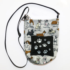 Pawprints Grey Dog Breeds Dog Walking Bag
