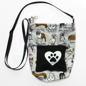 Paw Heart Grey Dog Breeds Dog Walking Bag