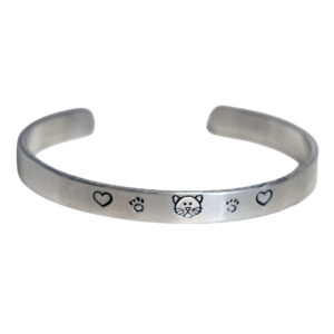 Cat Paws & Heart Stamped Bracelet