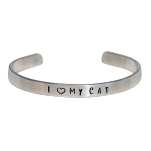 I Love My Cat Stamped Bracelet