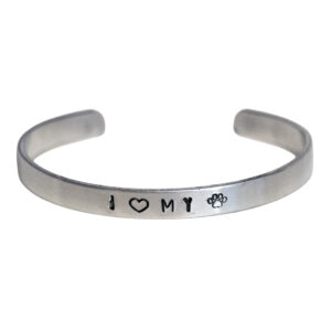 I Love My Paw Stamped Bracelet